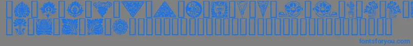fuente Ornamenter – Fuentes Azules Sobre Fondo Gris