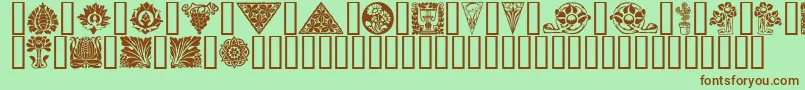 フォントOrnamenter – 緑の背景に茶色のフォント