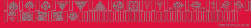 fuente Ornamenter – Fuentes Grises Sobre Fondo Rojo