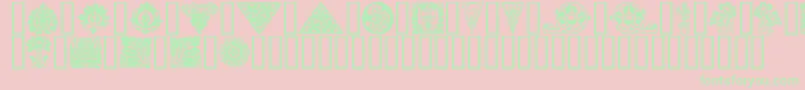 Ornamenter Font – Green Fonts on Pink Background