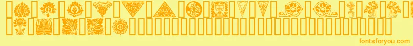 Ornamenter Font – Orange Fonts on Yellow Background