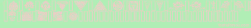 フォントOrnamenter – 緑の背景にピンクのフォント