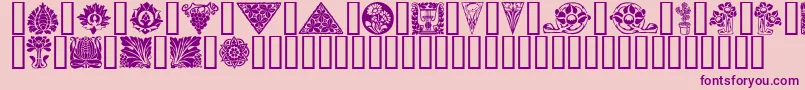 Ornamenter Font – Purple Fonts on Pink Background