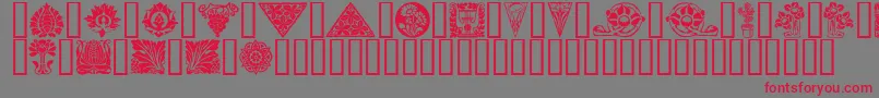 Czcionka Ornamenter – czerwone czcionki na szarym tle