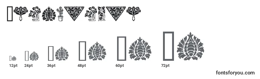 Größen der Schriftart Ornamenter
