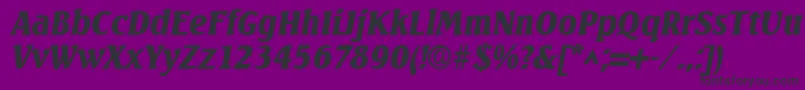 Шрифт SeabirdSfBoldItalic – чёрные шрифты на фиолетовом фоне