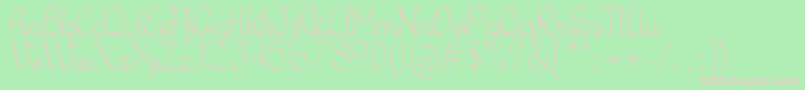 KhErzaScript Font – Pink Fonts on Green Background