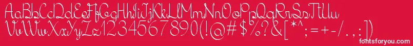 KhErzaScript Font – White Fonts on Red Background