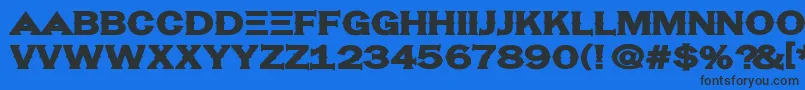 Hassified Font – Black Fonts on Blue Background