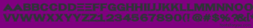 フォントHassified – 紫の背景に黒い文字