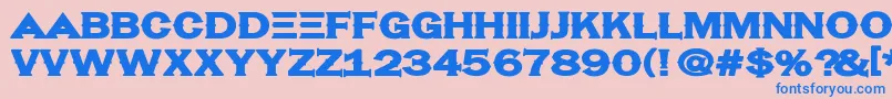 Hassified Font – Blue Fonts on Pink Background