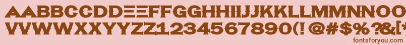 Hassified Font – Brown Fonts on Pink Background