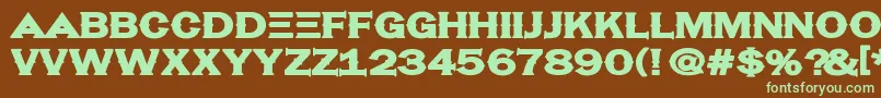 Hassified Font – Green Fonts on Brown Background