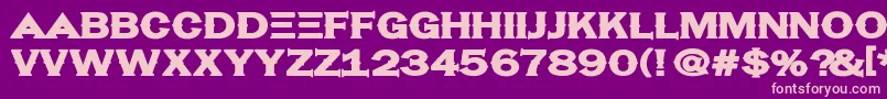 Hassified Font – Pink Fonts on Purple Background