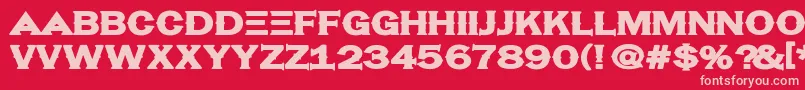 Hassified Font – Pink Fonts on Red Background