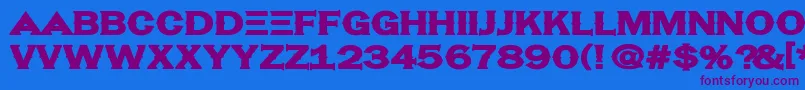 Hassified Font – Purple Fonts on Blue Background