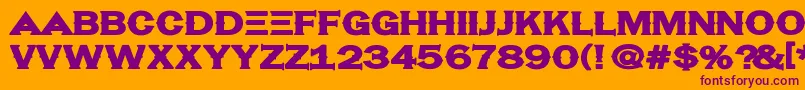 Hassified Font – Purple Fonts on Orange Background