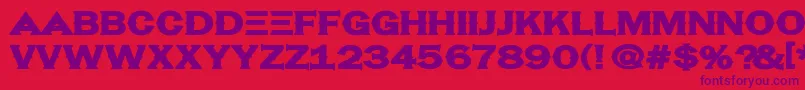 Hassified Font – Purple Fonts on Red Background