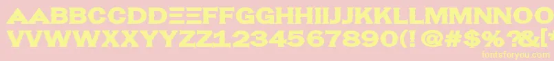 Hassified Font – Yellow Fonts on Pink Background