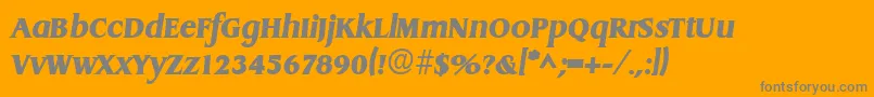 DragonlhBoldItalic-Schriftart – Graue Schriften auf orangefarbenem Hintergrund
