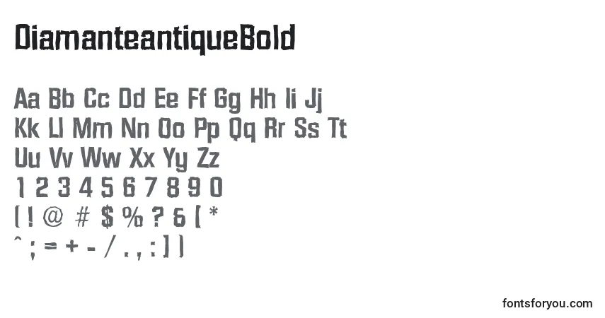 DiamanteantiqueBold-fontti – aakkoset, numerot, erikoismerkit