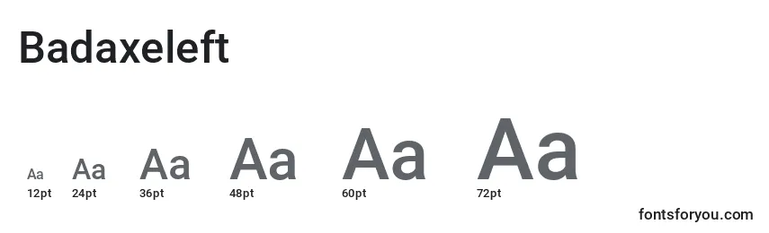 Badaxeleft Font Sizes