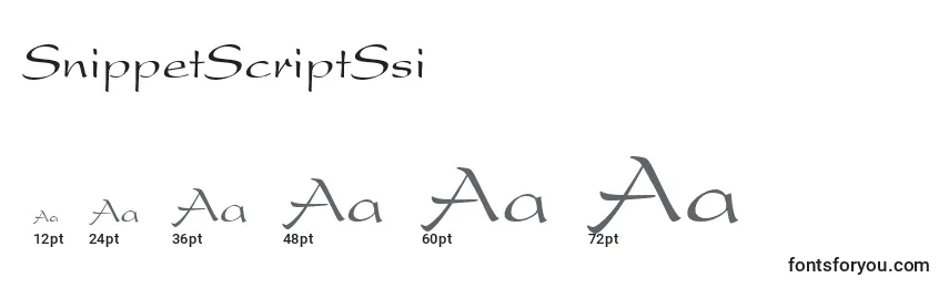 Größen der Schriftart SnippetScriptSsi