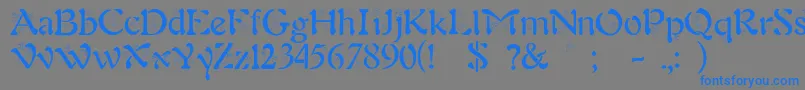 BjfAngels Font – Blue Fonts on Gray Background