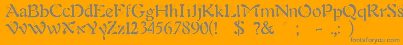 BjfAngels Font – Gray Fonts on Orange Background