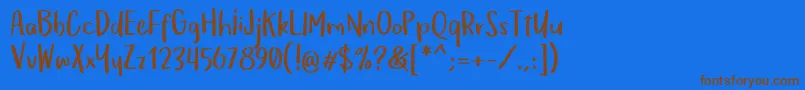 Шрифт OmTeloletOm – коричневые шрифты на синем фоне