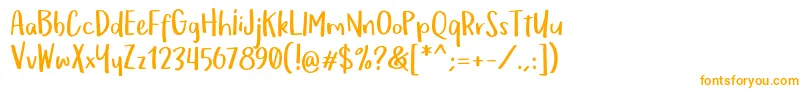 OmTeloletOm Font – Orange Fonts on White Background