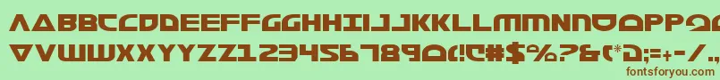 MorseNkCondensed Font – Brown Fonts on Green Background