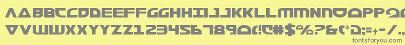 フォントMorseNkCondensed – 黄色の背景に灰色の文字