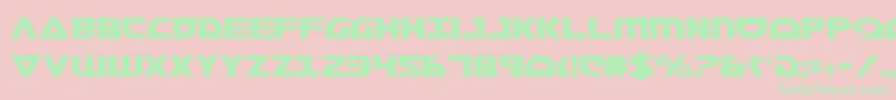 MorseNkCondensed Font – Green Fonts on Pink Background