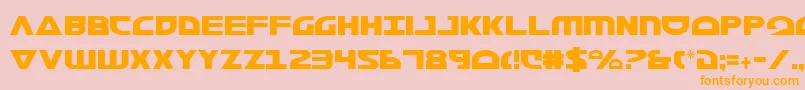 MorseNkCondensed Font – Orange Fonts on Pink Background