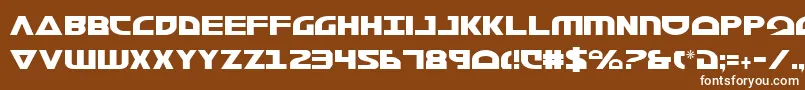 フォントMorseNkCondensed – 茶色の背景に白い文字