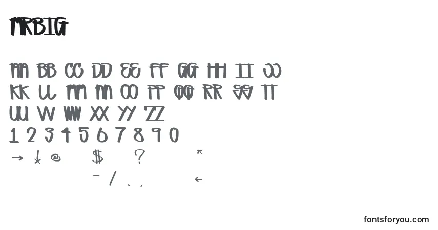Schriftart MrBig – Alphabet, Zahlen, spezielle Symbole