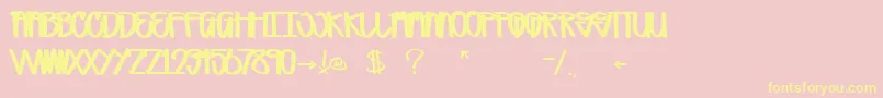 MrBig Font – Yellow Fonts on Pink Background