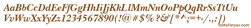Шрифт NewbaskervilleettBolditalic – коричневые шрифты на белом фоне