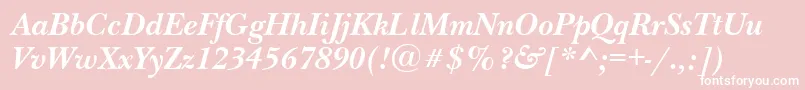 NewbaskervilleettBolditalic Font – White Fonts on Pink Background