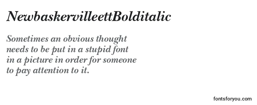 Review of the NewbaskervilleettBolditalic Font