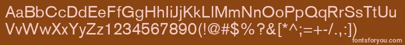 BasiccommercialLtRoman Font – Pink Fonts on Brown Background