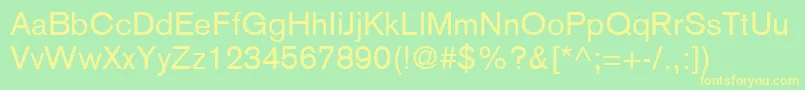 BasiccommercialLtRoman Font – Yellow Fonts on Green Background