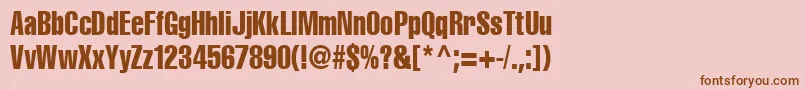 Cyrilliccompressed90 Font – Brown Fonts on Pink Background