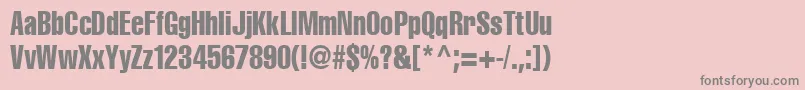 Шрифт Cyrilliccompressed90 – серые шрифты на розовом фоне