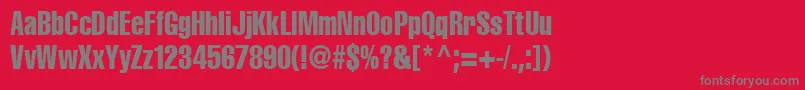 Cyrilliccompressed90 Font – Gray Fonts on Red Background