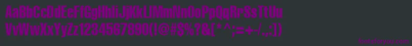 Шрифт Cyrilliccompressed90 – фиолетовые шрифты на чёрном фоне