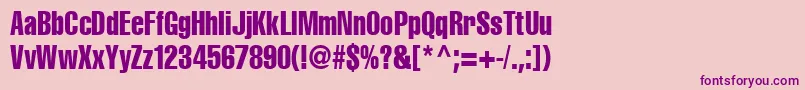 Cyrilliccompressed90 Font – Purple Fonts on Pink Background