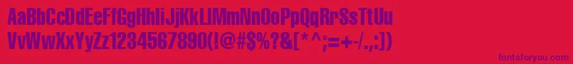 Cyrilliccompressed90 Font – Purple Fonts on Red Background