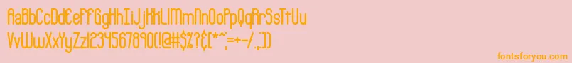 BobcaygeonPlainBrk Font – Orange Fonts on Pink Background